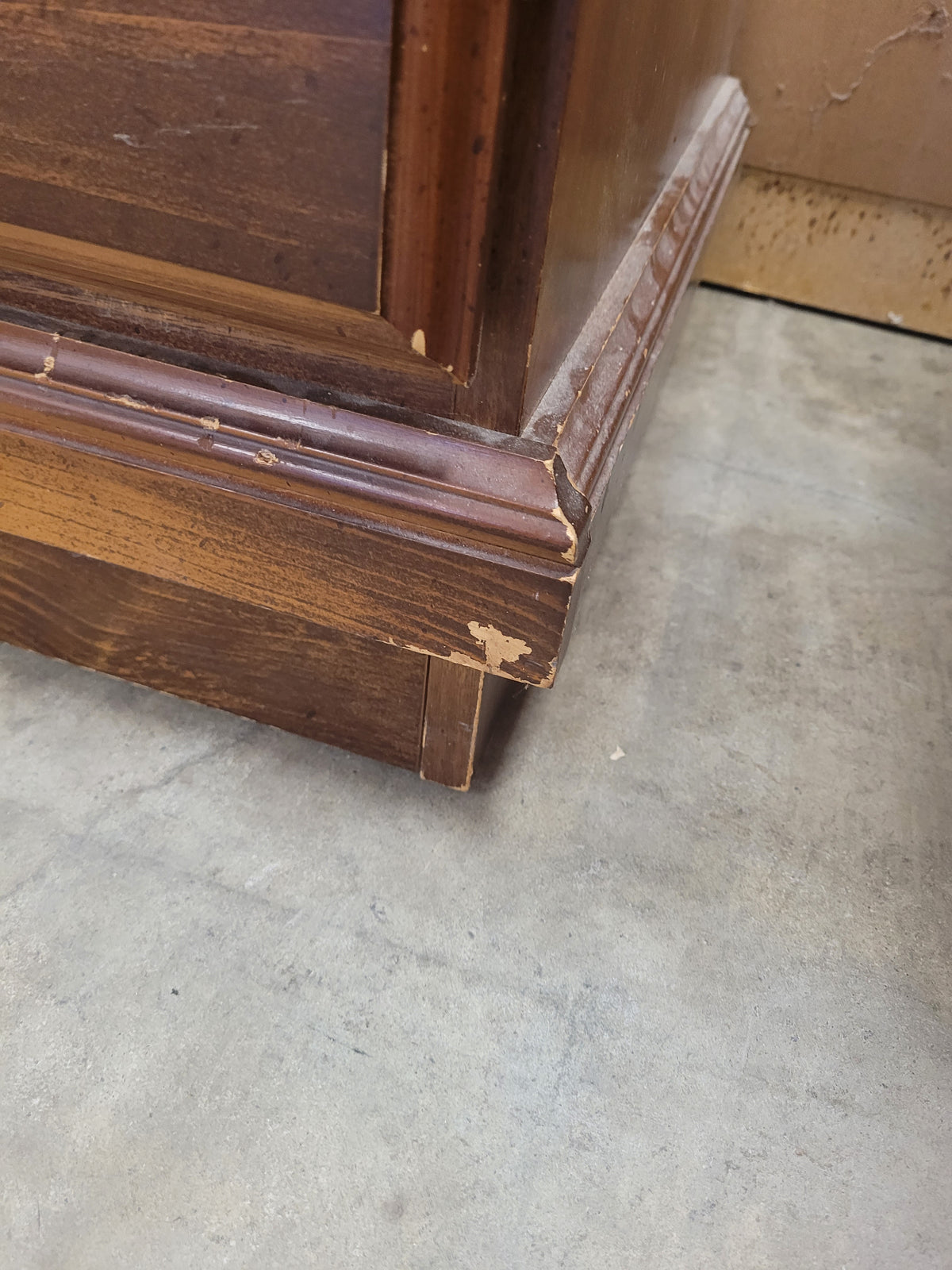 Carved Wood Tall Boy Dresser