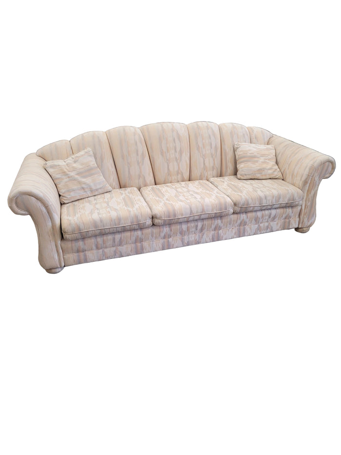 Light Multi-Colored Shell Back Sofa
