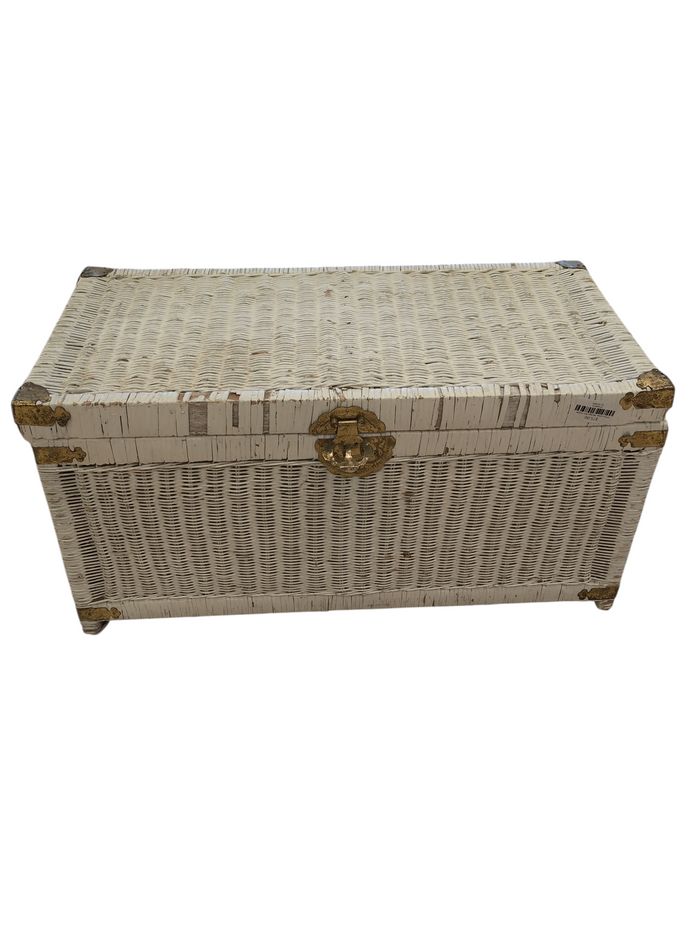 White wicker Storage Box #JS56