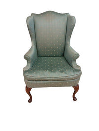Vintage Damask Wingback Accent Chair