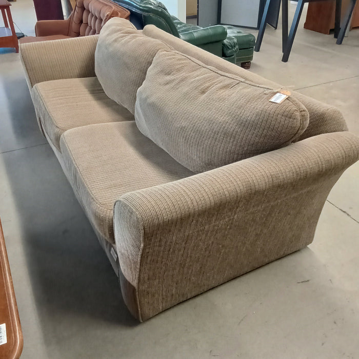 86"W Love Seat in Beige Fabric
