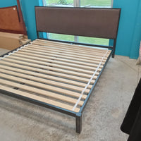 80"W Black Metal Bed Frame - King
