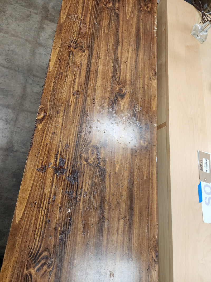 Brown Wood 6 Drawer Dresser with 1 Door