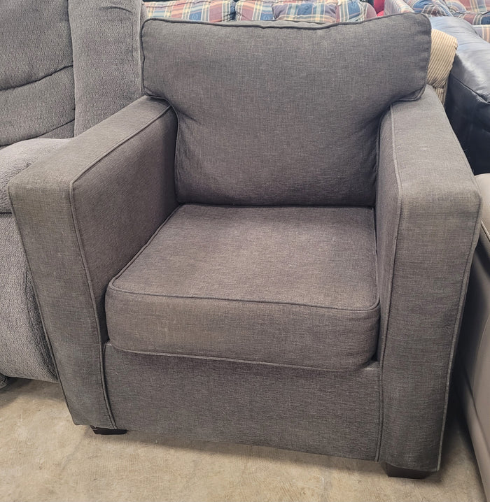 Charcoal Grey Upholstered Armchair