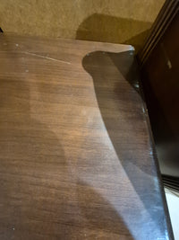 68"W TV Stand with Glass Doors and Drawers