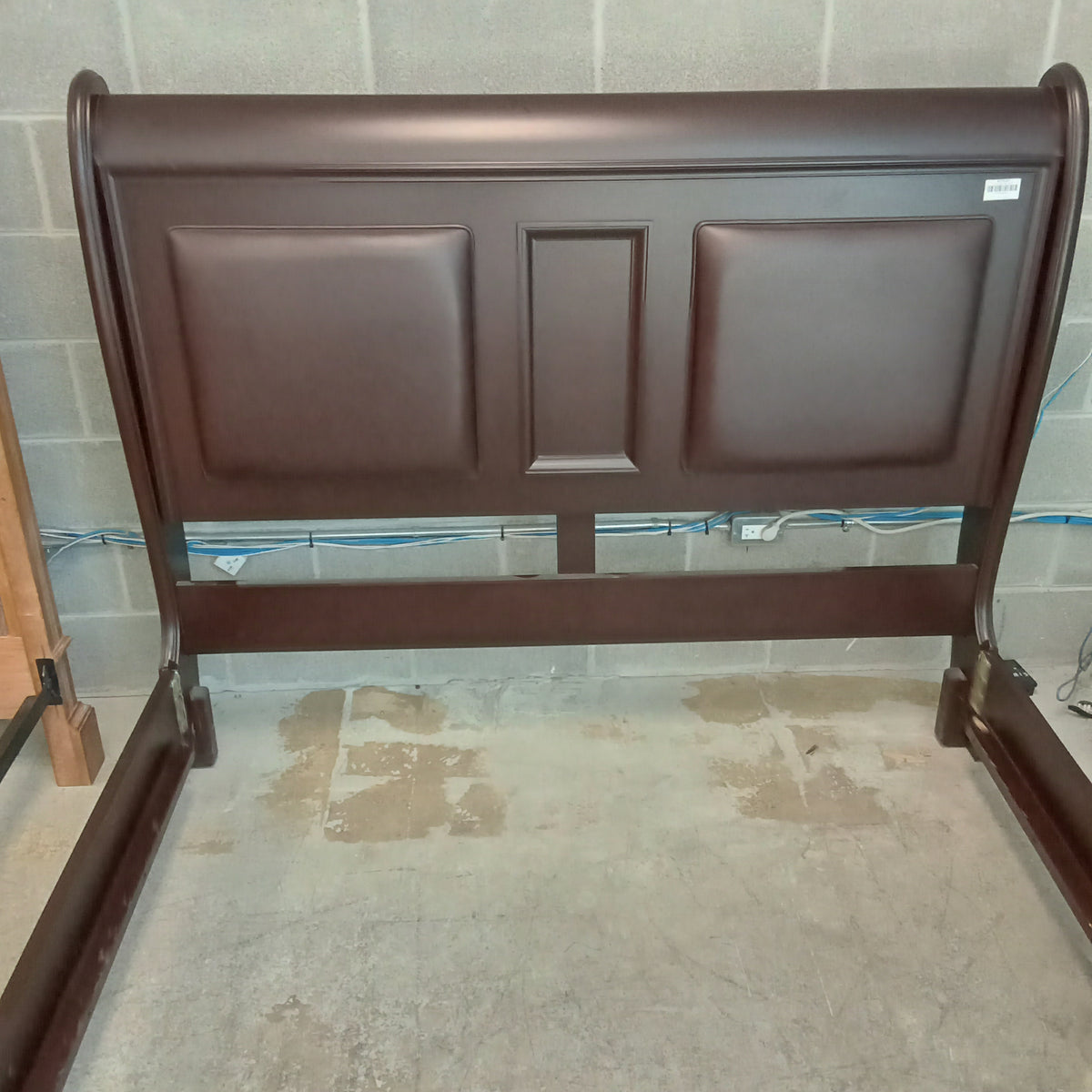 64"W Solid Dark Wood Bed Frame - Queen