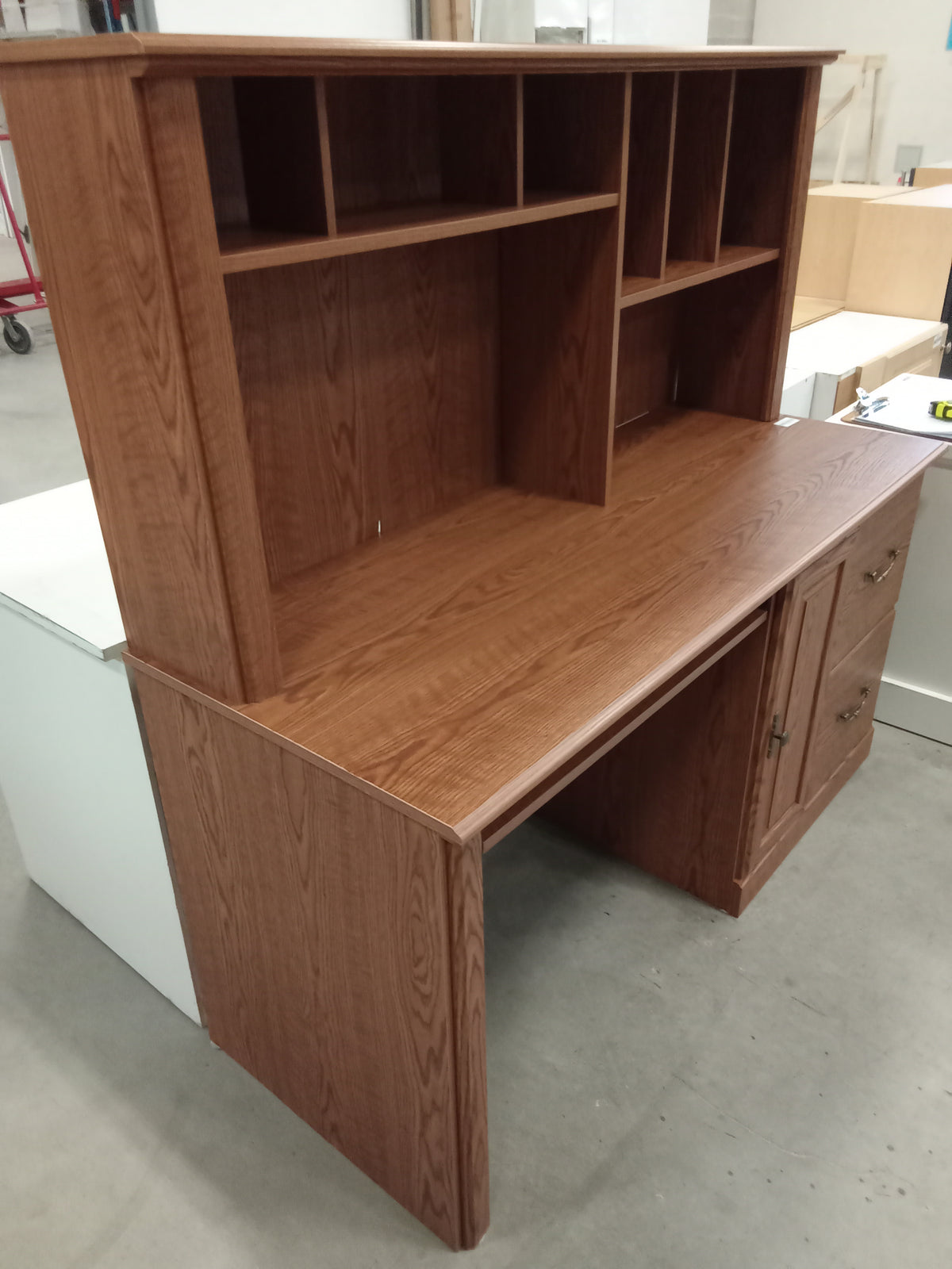 59"W Computer Desk with Shelves