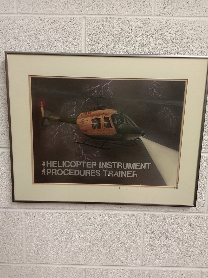 23"W "US Combat Helicopter" Print - Framed