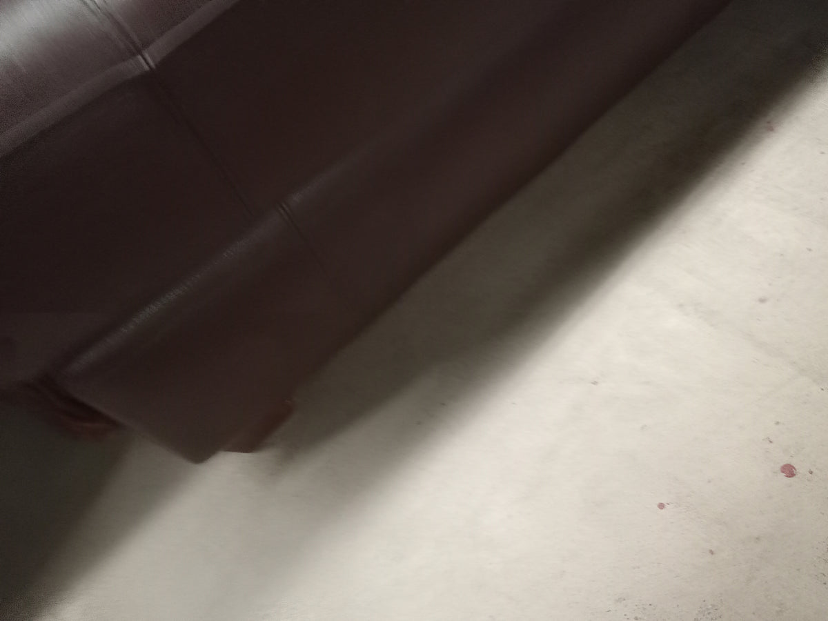 76.5"W Leather 3-Seater Sofa