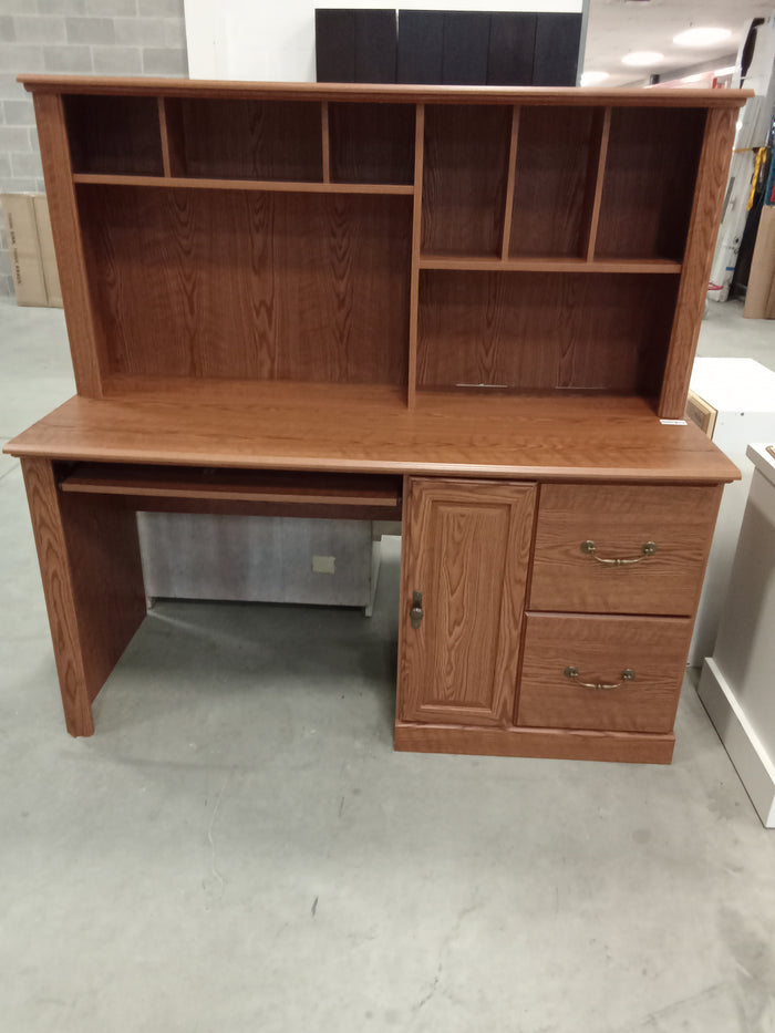 59"W Computer Desk with Shelves