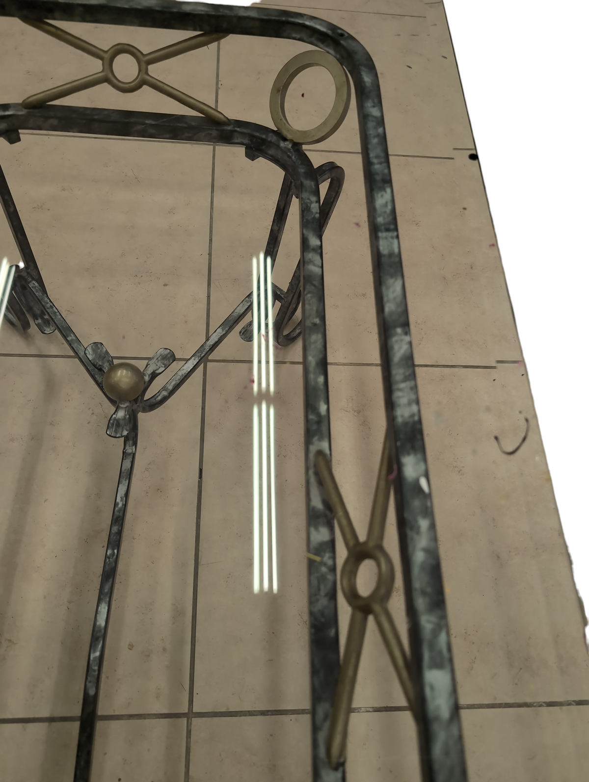 Wrought Iron Glass Coffee Table