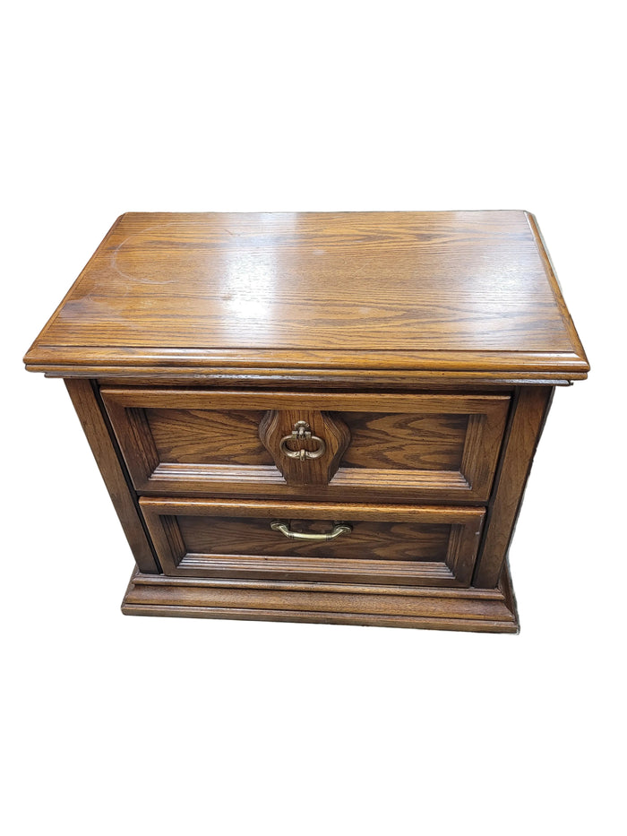 80's Style Oak Nightstand