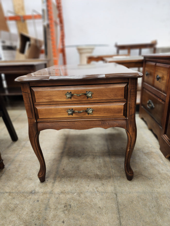 Dark Wood 1 Drawer Nightstand