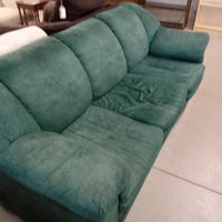 85"W 3-Seat Sofa in Green Fabric