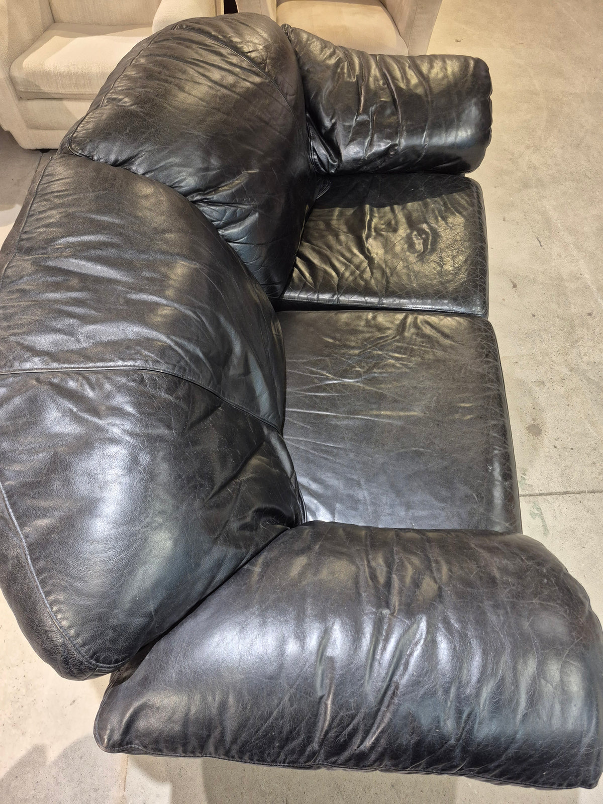 Black Leather Loveseat