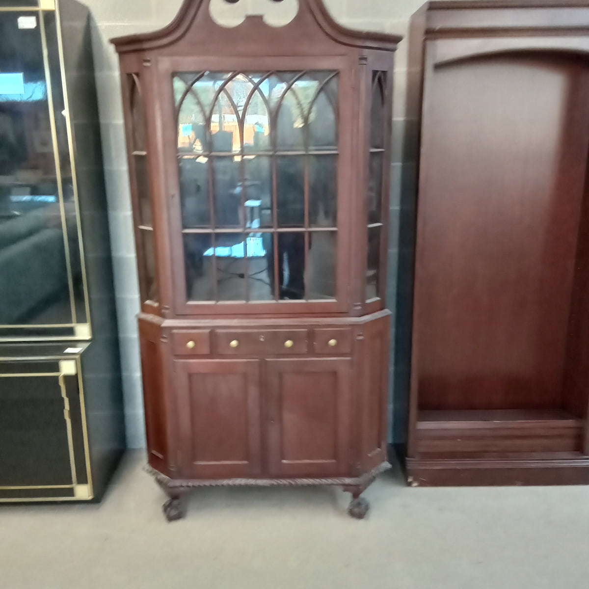 40"W 2-Piece Wooden Corner China Cabinet