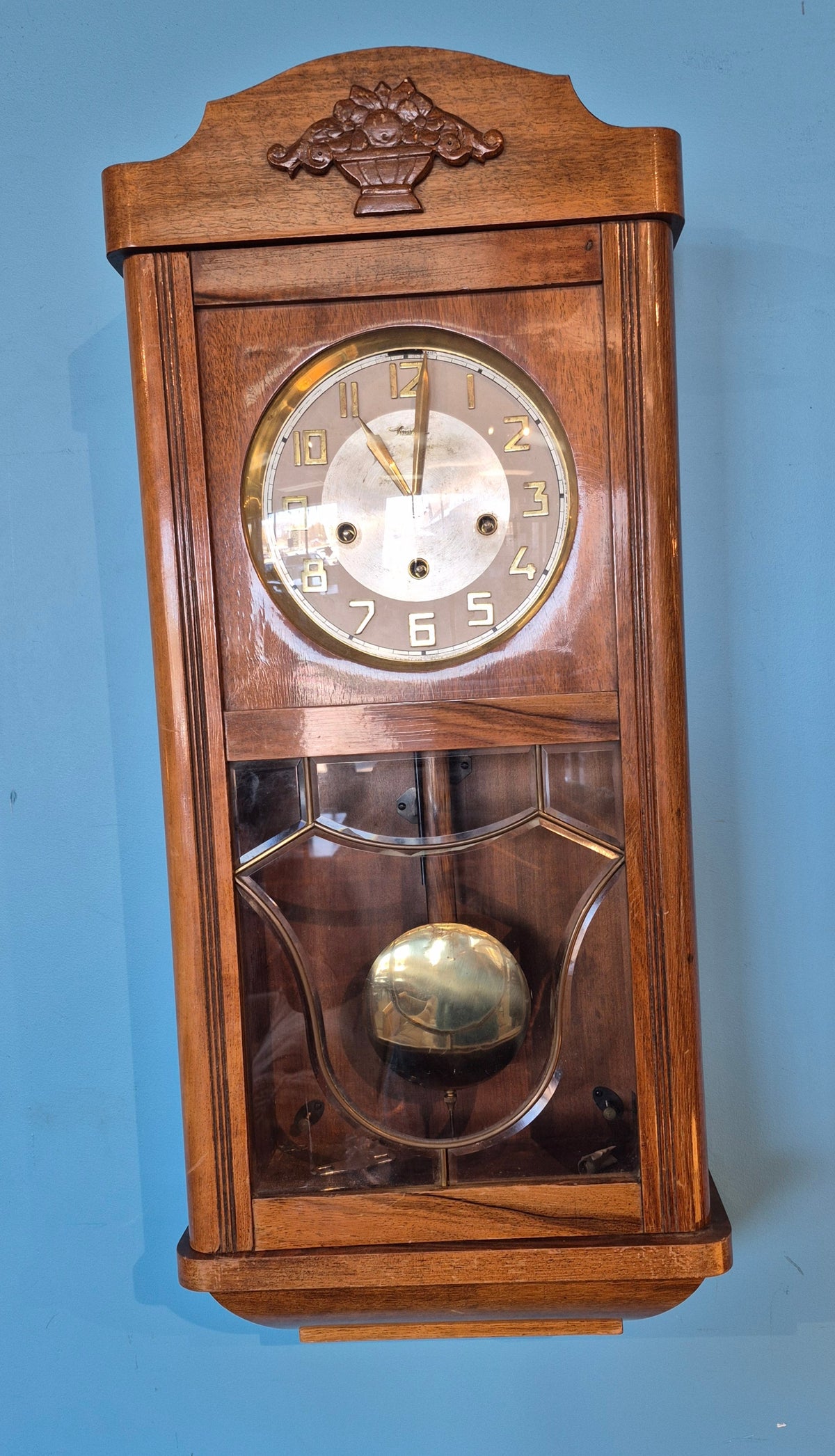Vintage 1930's Mauthe German Wall Clock
