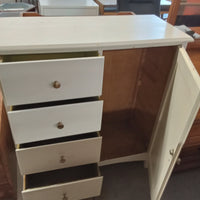 36"W Armoire in White Painted Wood