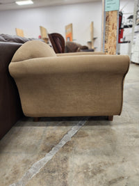 Brown Oversized Upholstered Armchair