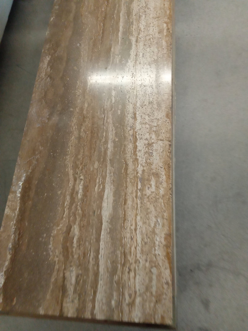 65"W Marble Topped Coffee Table