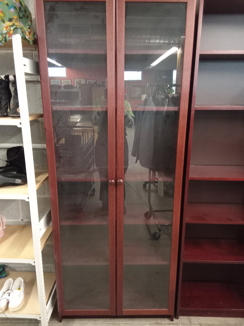 31"W Book Cabinet with Glass Doors