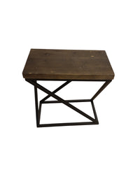 Industrial Rustic Accent Table Small
