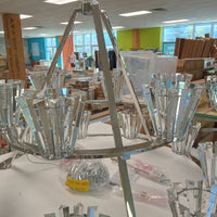 46"Diameter 15 Light Crystal and Chrome Chandelier