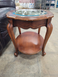 Dark Cherry Wood End Tables