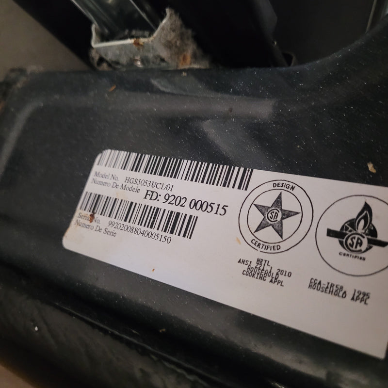 30"W 5-Burner Gas Stove in Black and Stainless Steel