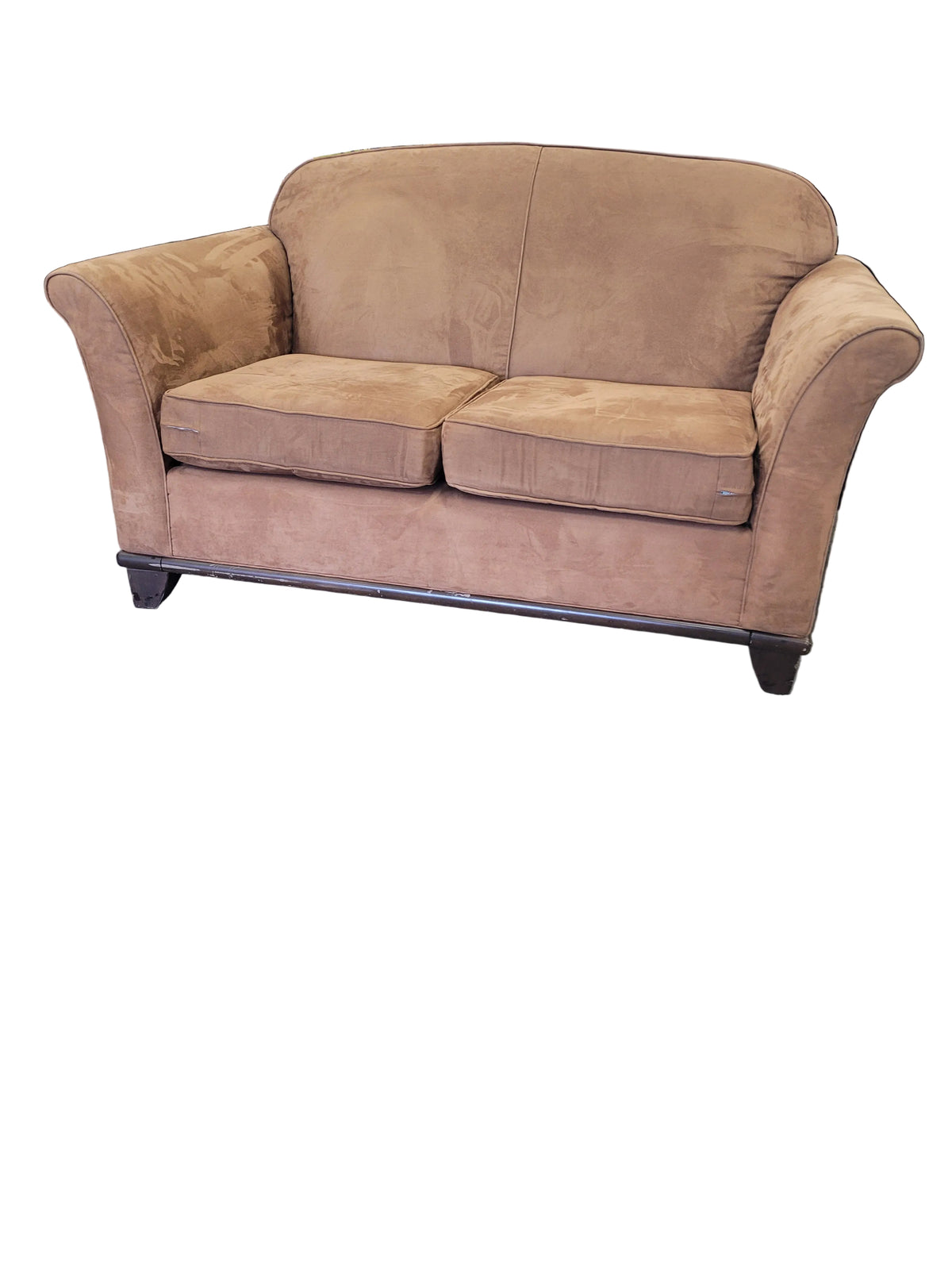 Brown Mushroom Suede Loveseat