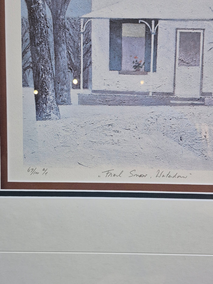 Fresh Snow, Watertown 1957 by A. J. Casson Canadian Art Print Frame 100th Anniversary Seal