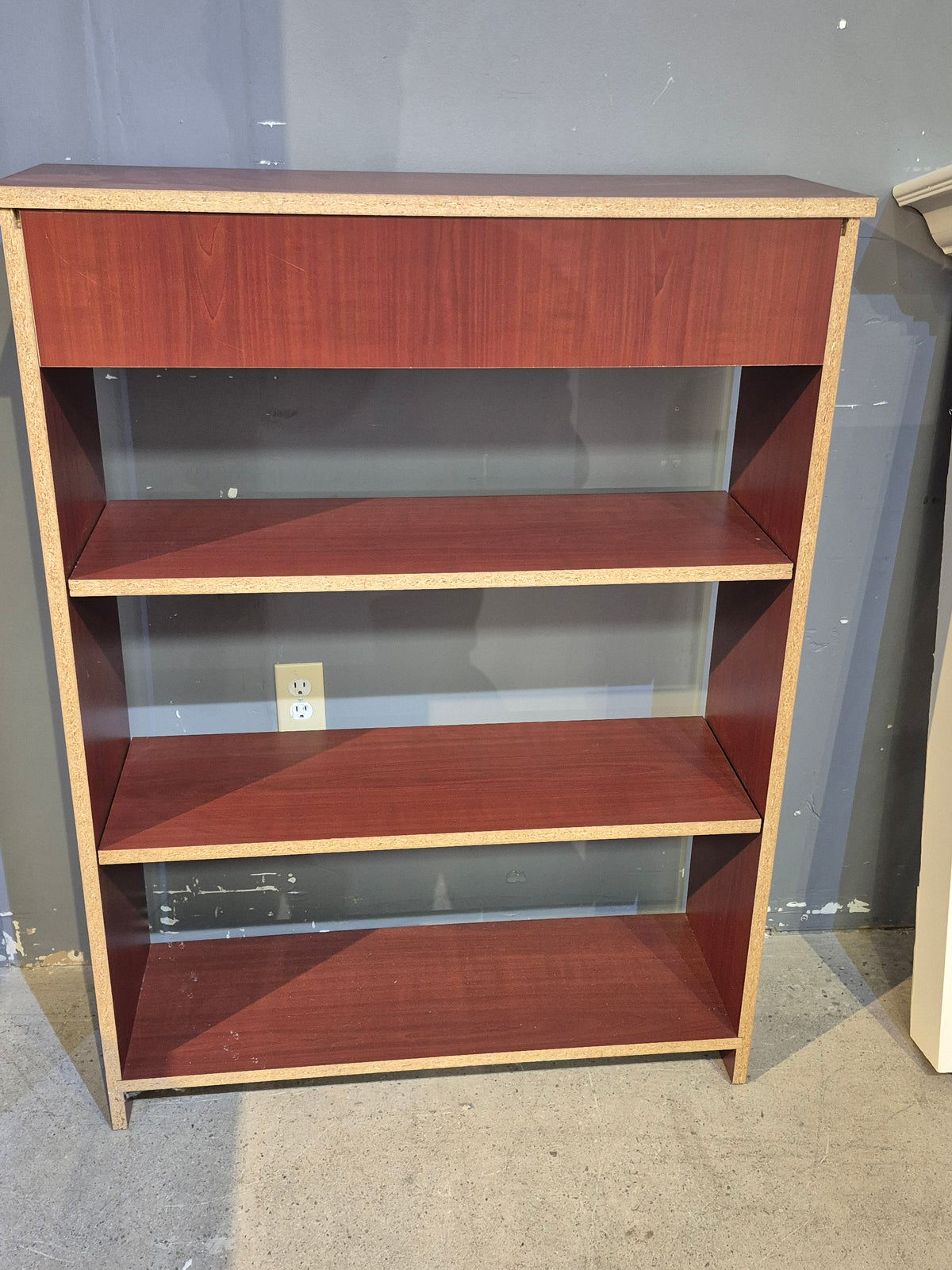 Burgundy 2 Shelf Open Bookcase