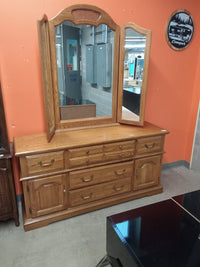 63.5"W 5-Drawer Dresser with Mirror