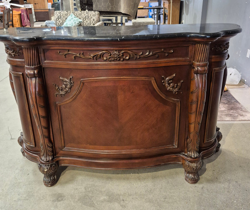 68"W Bar with Granite-Look Tile Top