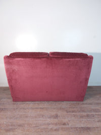 Red Fabric Dotted Loveseat