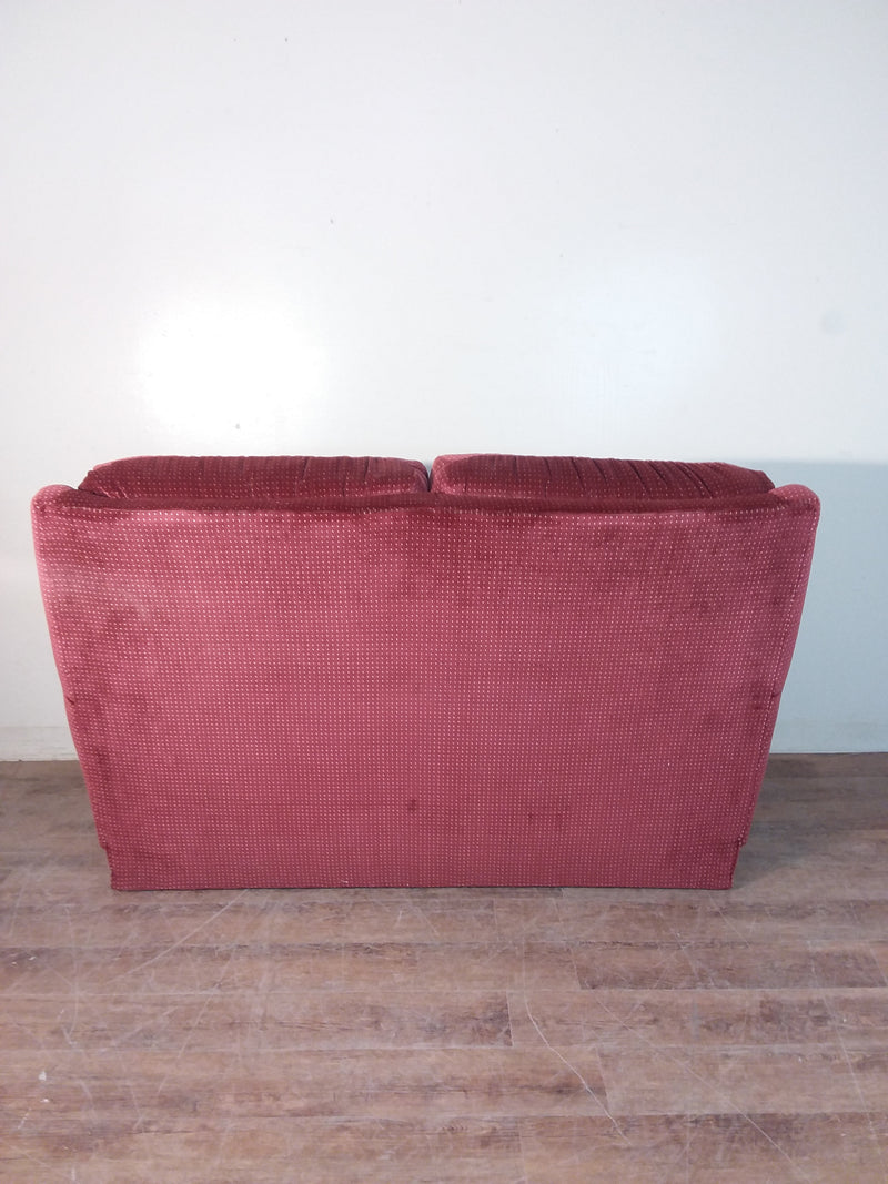 Red Fabric Dotted Loveseat