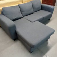 82"W 2-Piece Sectional Sofa in Gray Fabric