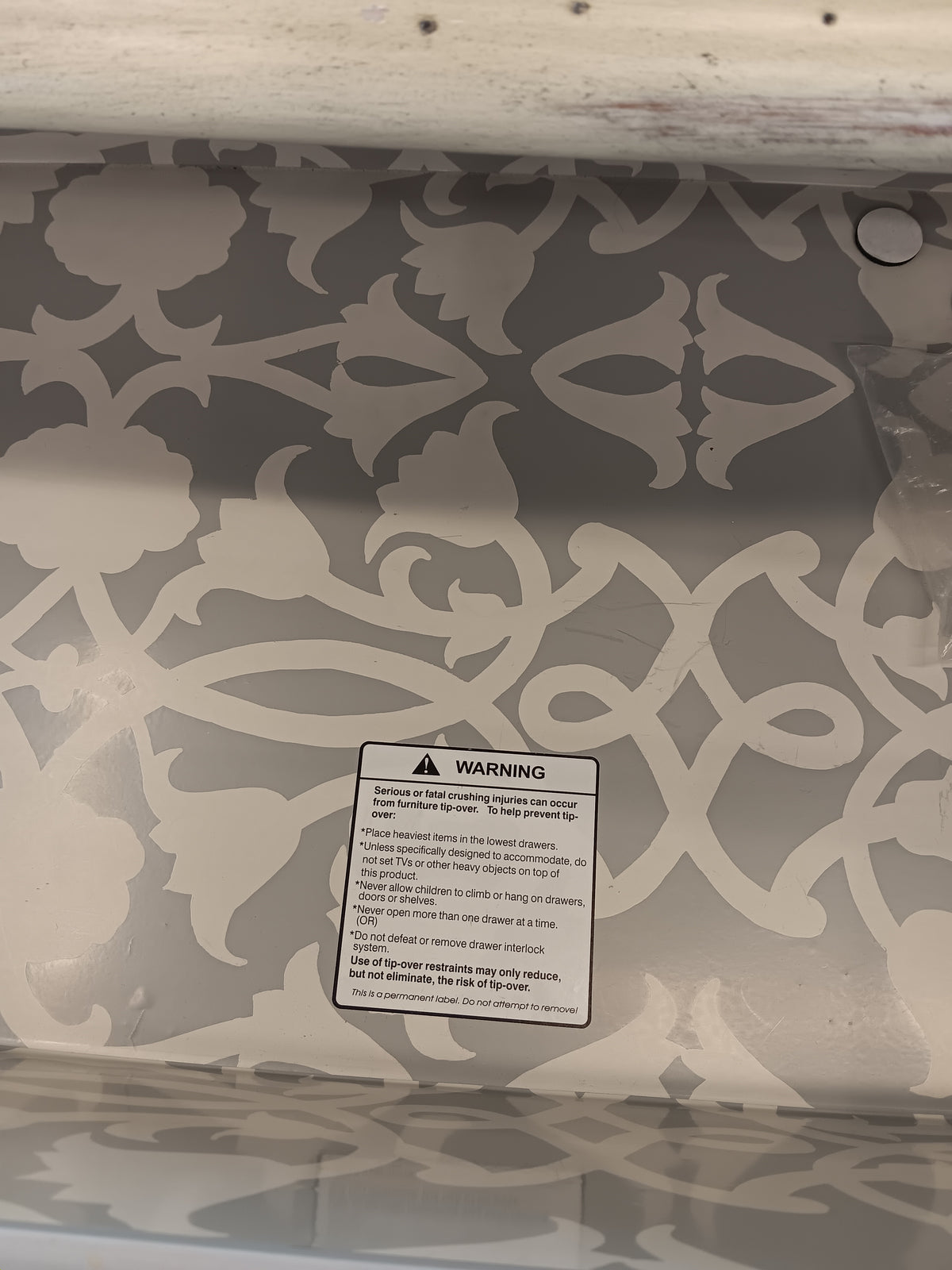 Scroll Distress Accent Chest