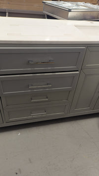 72"W Grey Vanity W/ Quartz Countertop