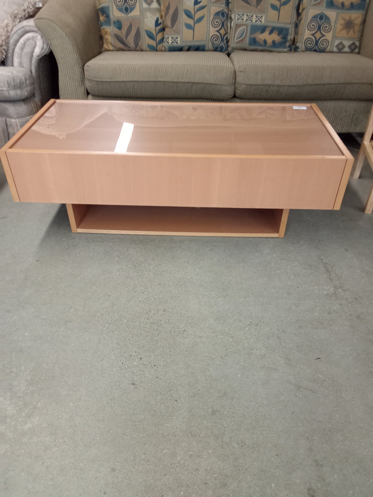 48"W Coffee Table with Two Drawers