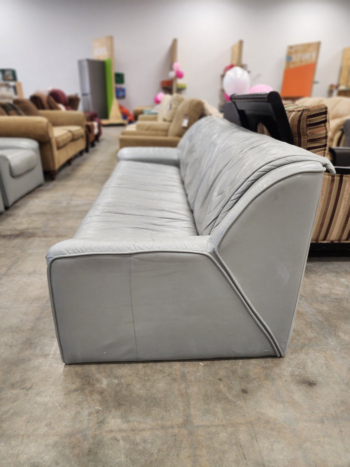 Light Grey Faux Leather Sofa