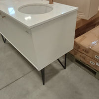 61.5"W Double Sink Vanity with Faucets