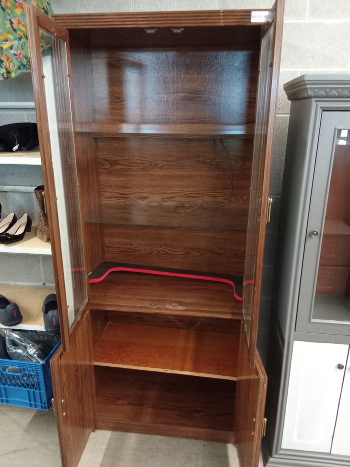 33"W Display Cabinet with Glass Doors