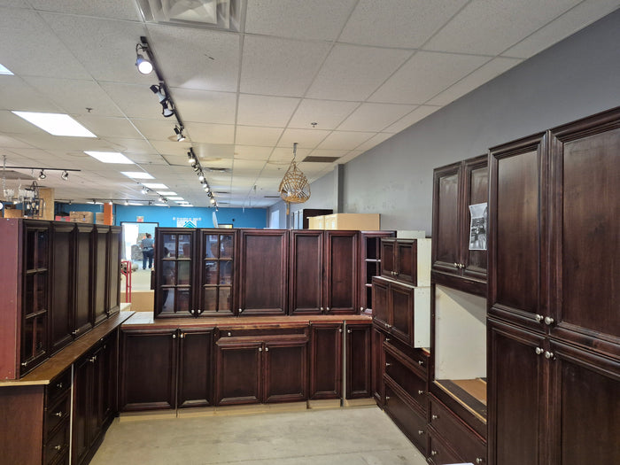Dark Brown Kitchen Cabinet Set