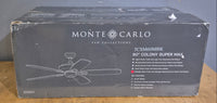 60 in. Transitional Matte Black Ceiling Fan with Matte Black