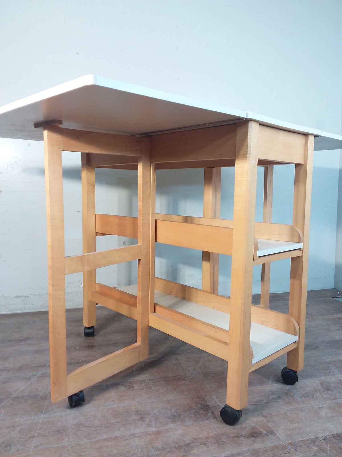White Laminate Folding Work Table