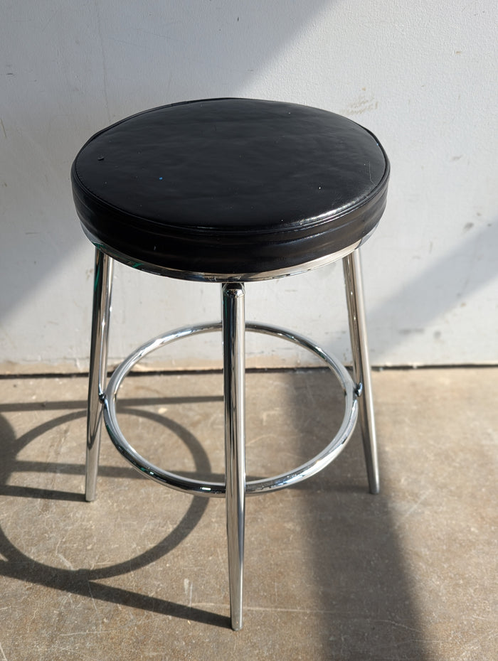 Black Low Height Swivel Bar Stool