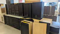 Set of 18 Dark Chocolate Kitchen Cabinets