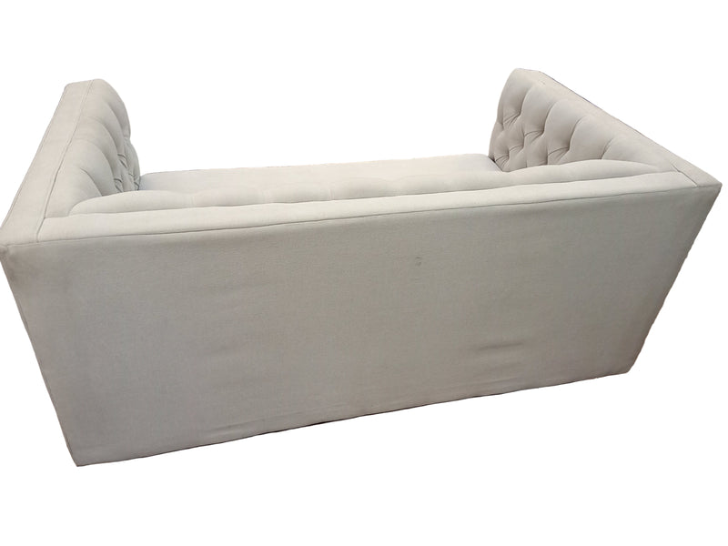 Tufted Back Loveseat With Velvet Upholstery