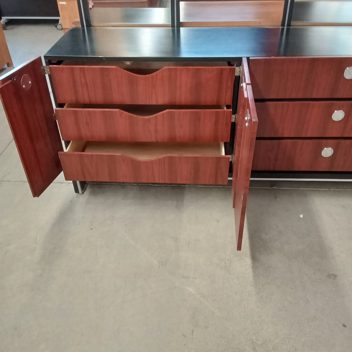 70.5"W 6-Drawer Dresser with Two Mirrors